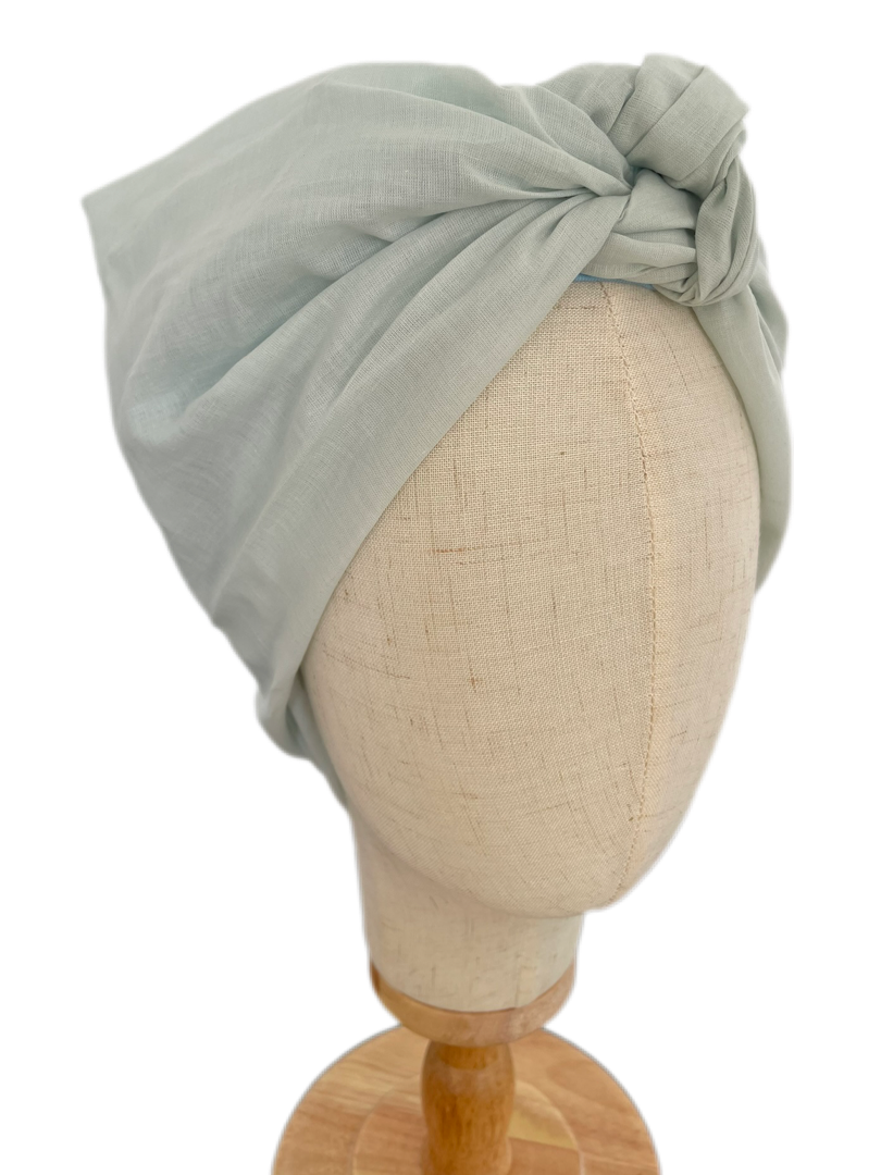 Turbante Integral BOHEME Verde Agua de Algodón Ecológico 💚