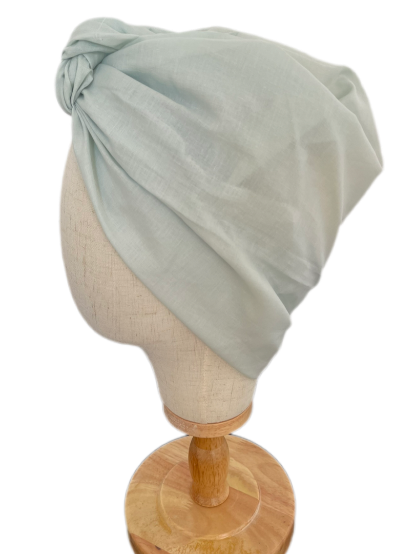 Turbante Integral BOHEME Verde Agua de Algodón Ecológico 💚