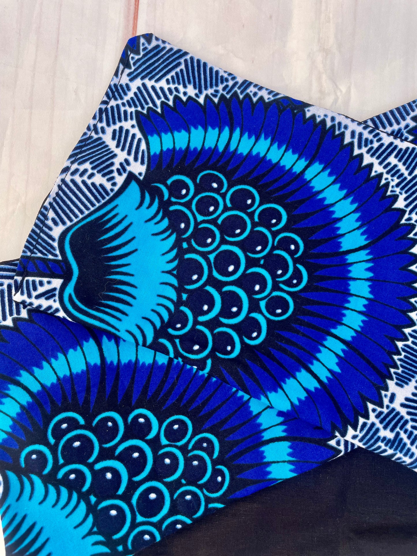 Cinta con alambre floral azul