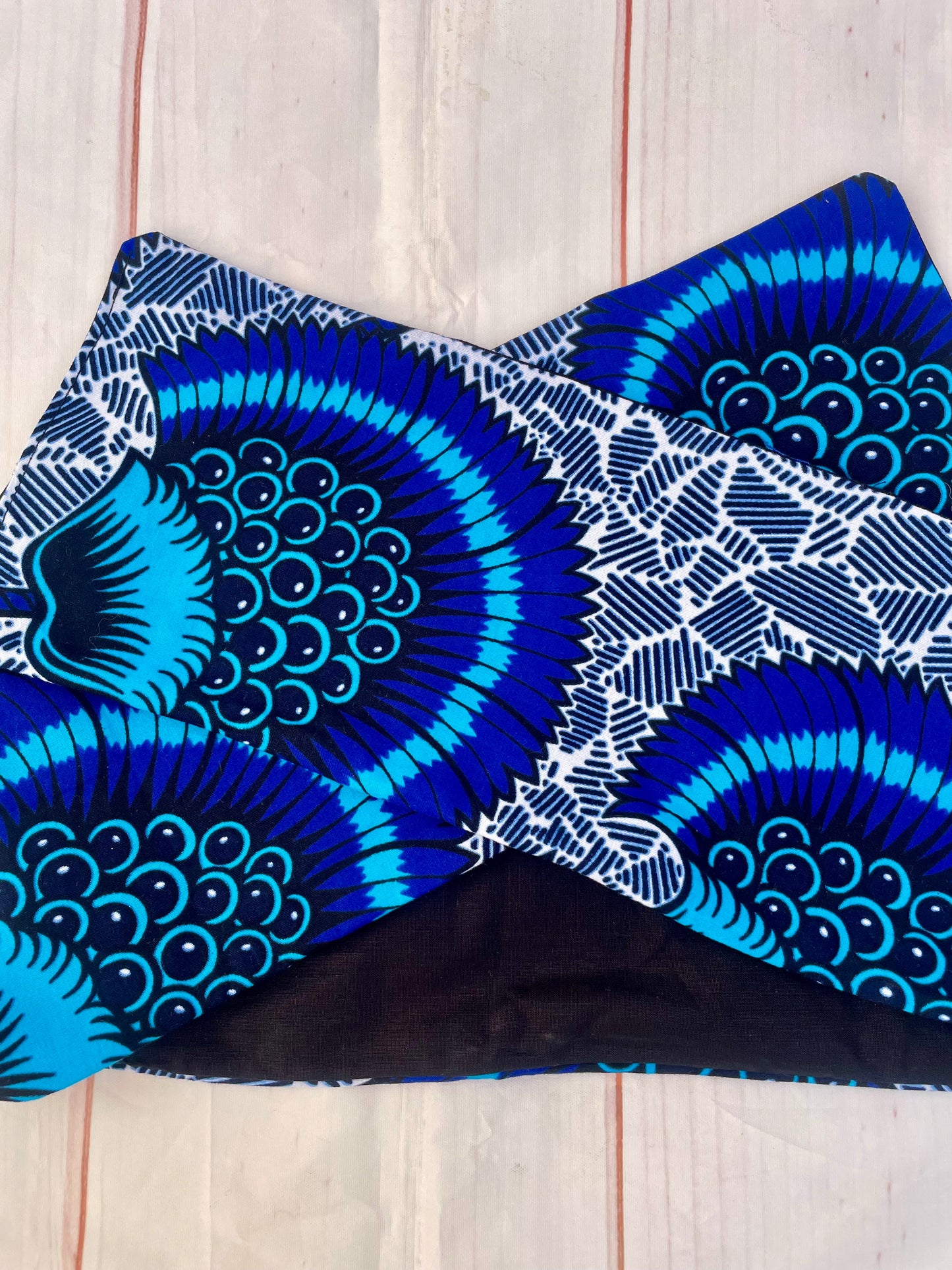 Cinta con alambre floral azul