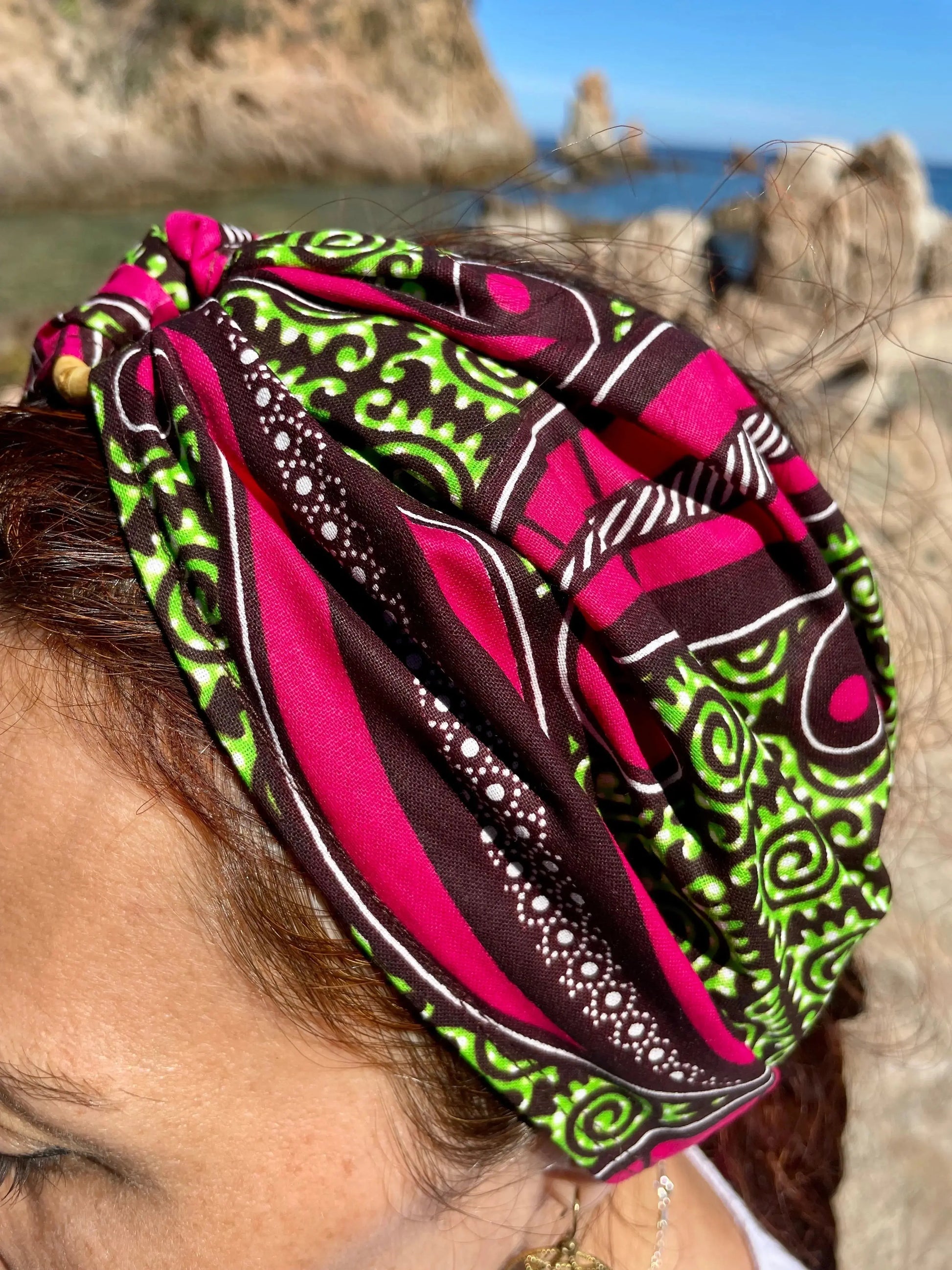 Turbante versátil convertible en top de algodón - KHAMALI