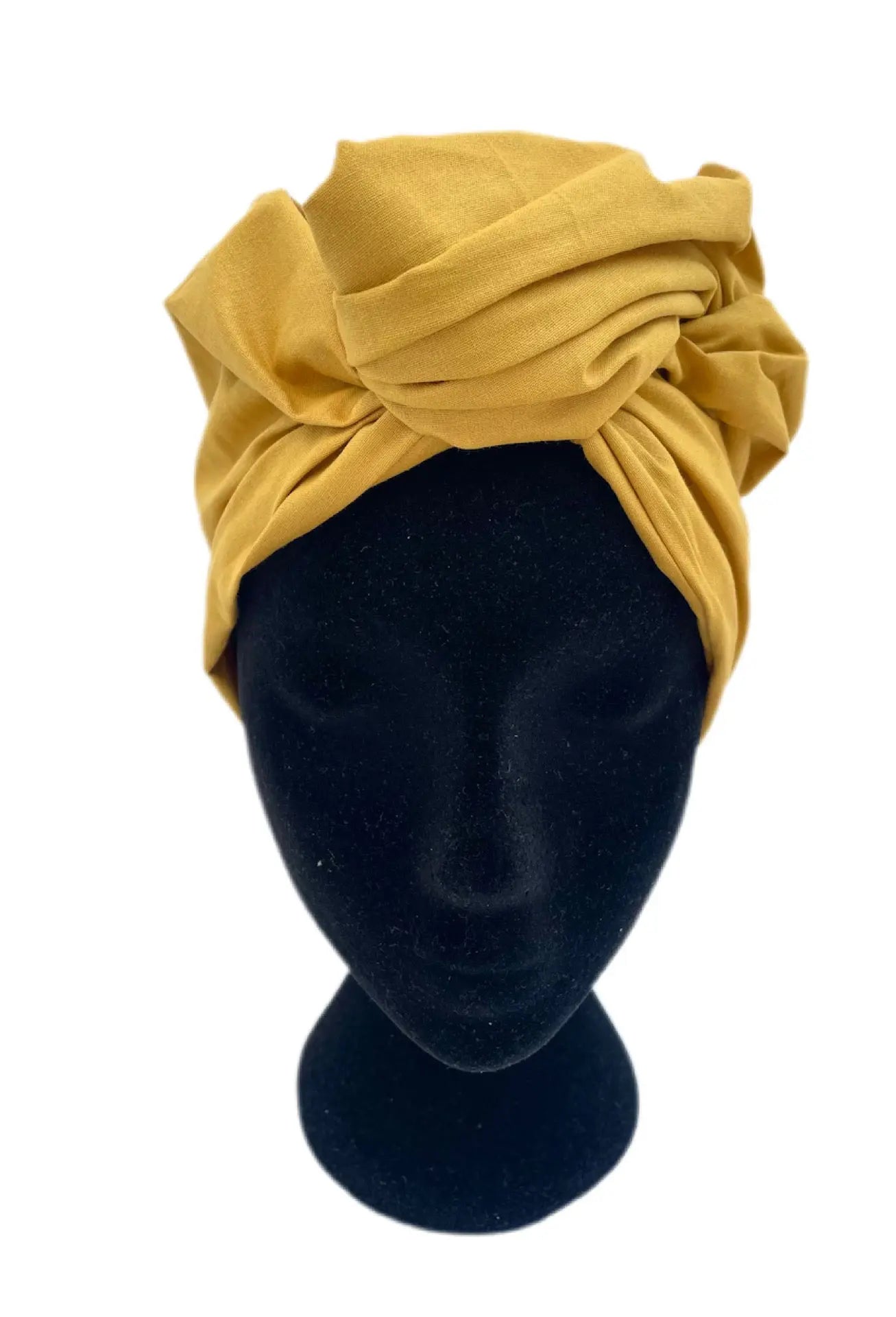 Turbante color ocre cobertura para toda la cabeza KHAMALI
