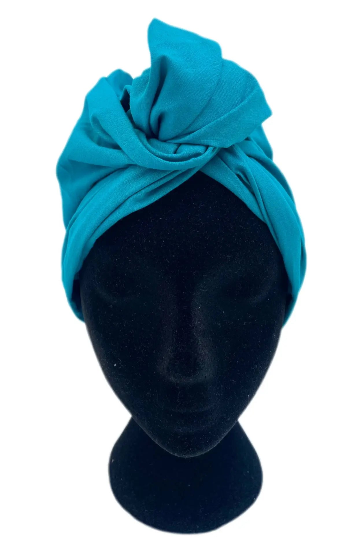 Turbante de tela turquesa para toda la cabeza KHAMALI