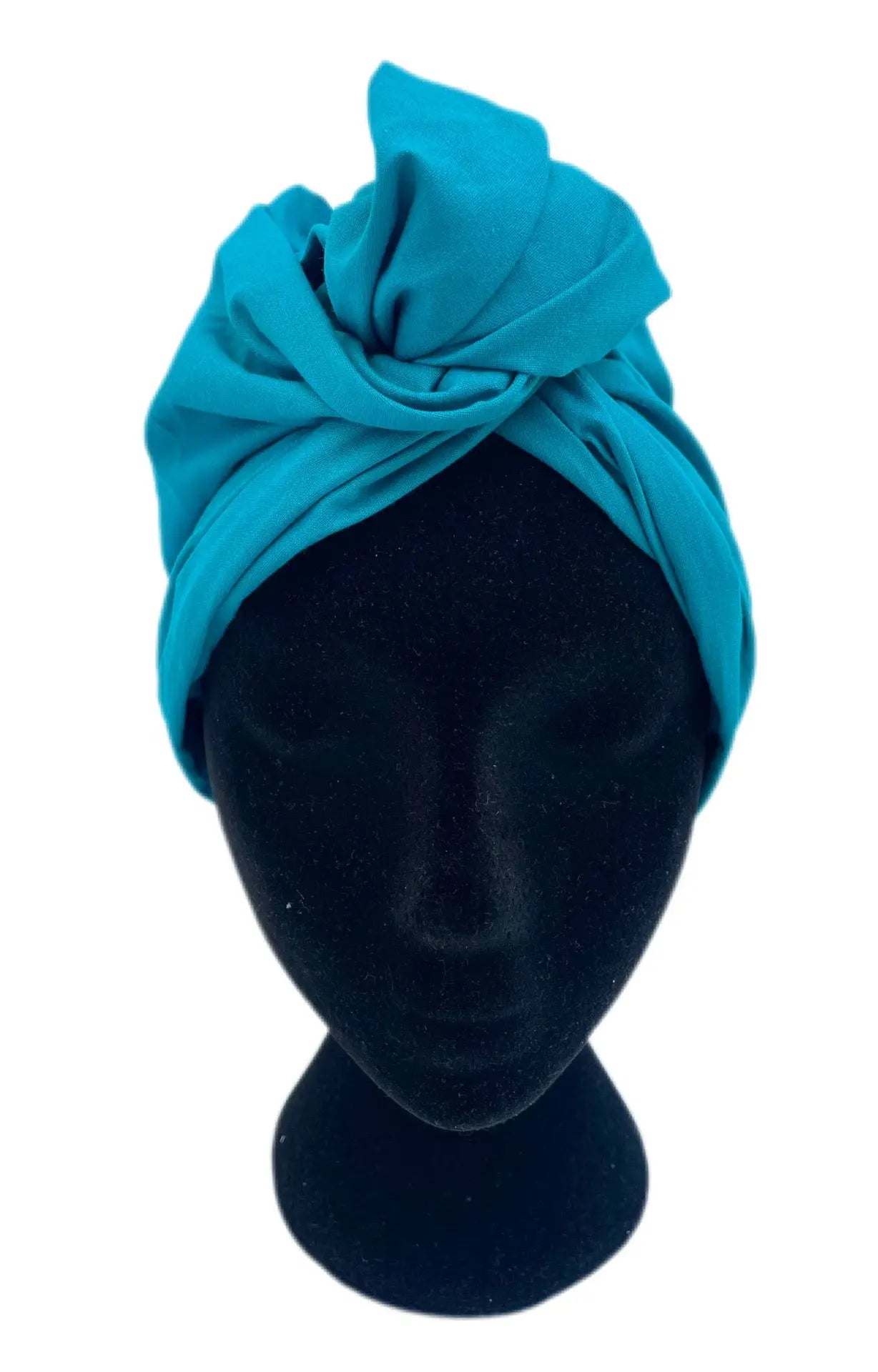 Turbante de tela turquesa para toda la cabeza KHAMALI