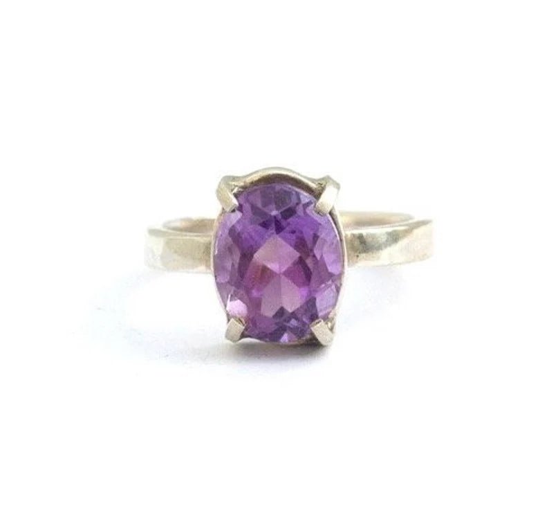 Anillo Amatista elaborado a mano-Pieza ÚNICA - KHAMALI