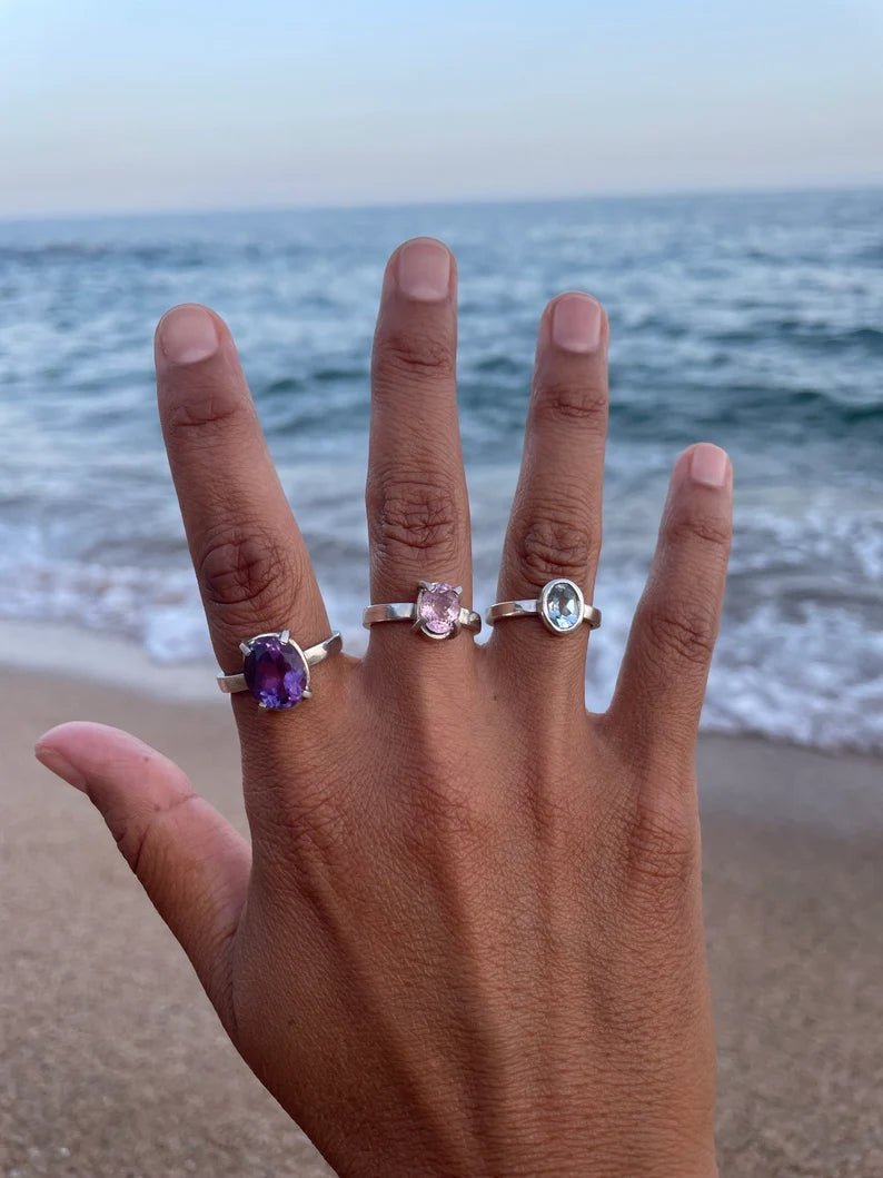 Anillo Amatista elaborado a mano-Pieza ÚNICA - KHAMALI