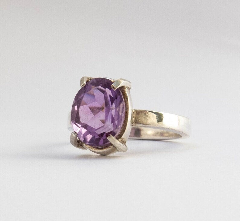 Anillo Amatista elaborado a mano-Pieza ÚNICA - KHAMALI