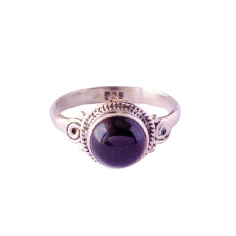Anillo boho plata 925 con piedra natural - KHAMALI