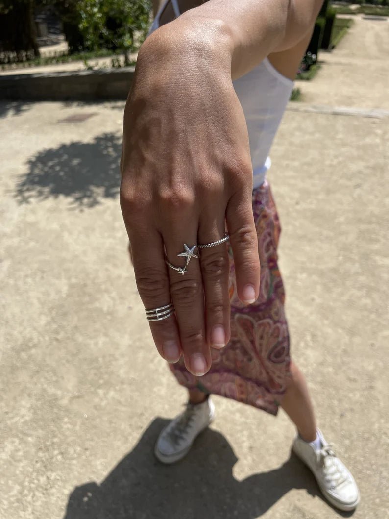 Anillo estrella de mar plata 925 - KHAMALI