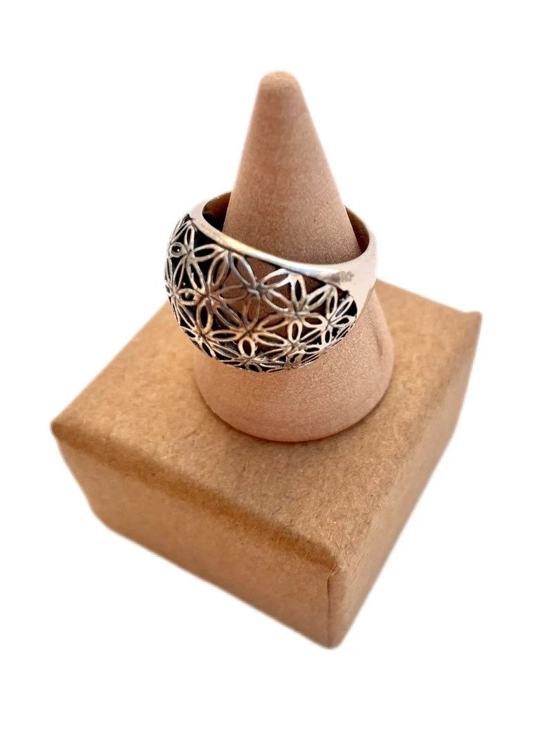 Anillo flor de la vida en plata 925 - KHAMALI