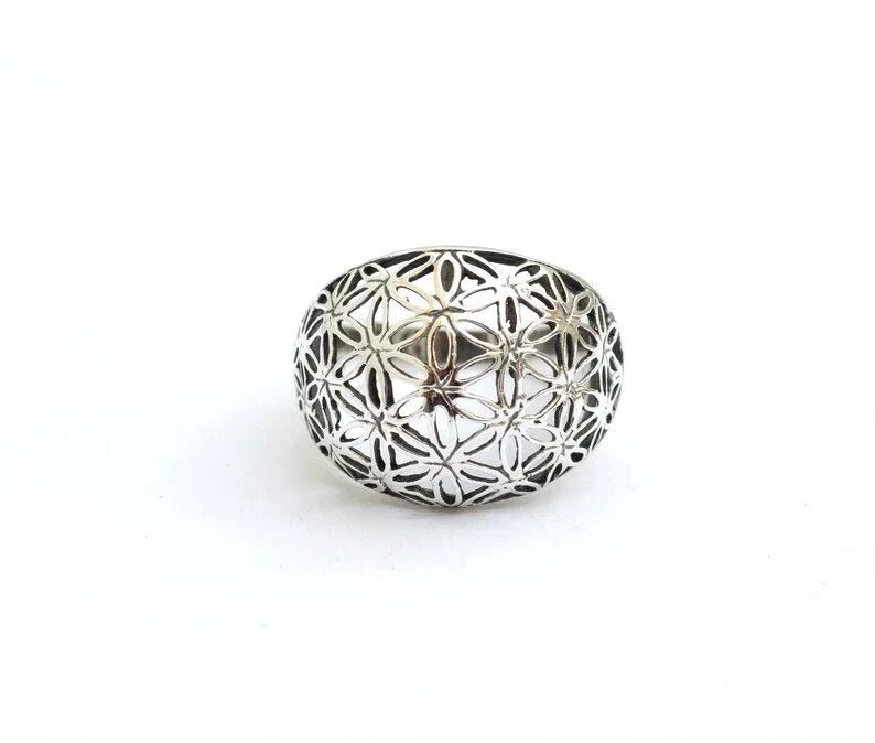 Anillo flor de la vida en plata 925 - KHAMALI