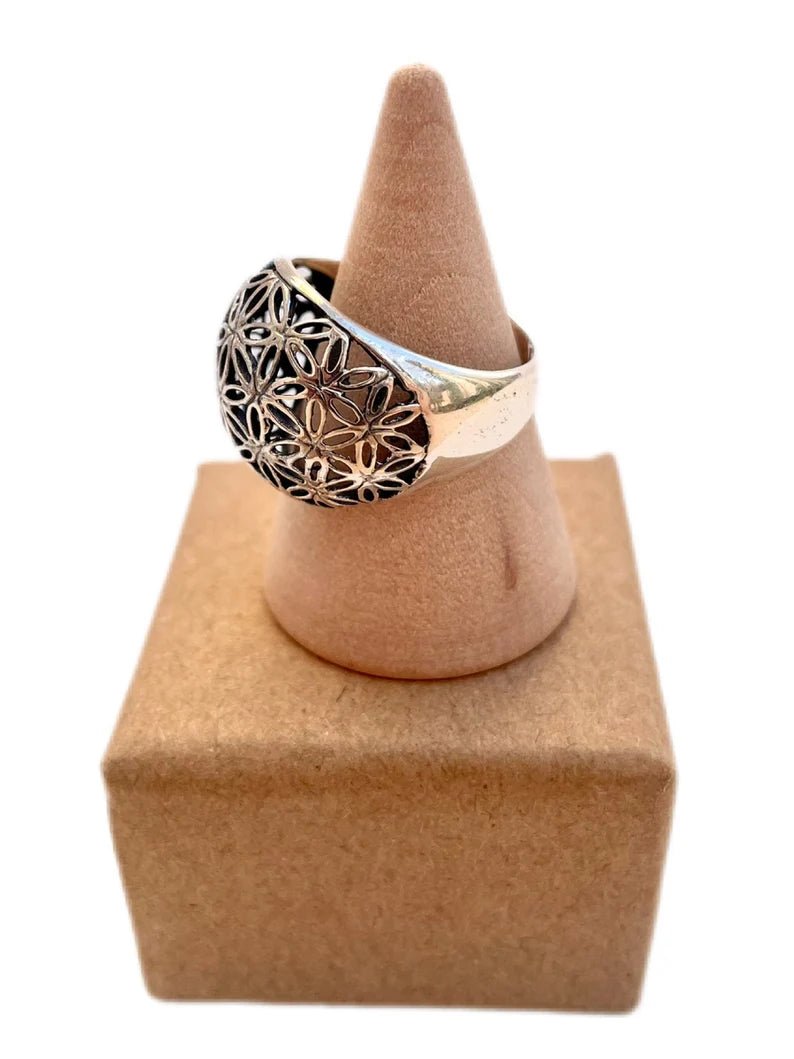 Anillo flor de la vida en plata 925 - KHAMALI
