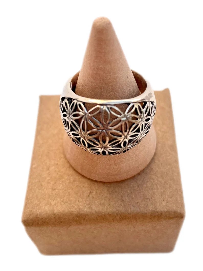 Anillo flor de la vida en plata 925 - KHAMALI