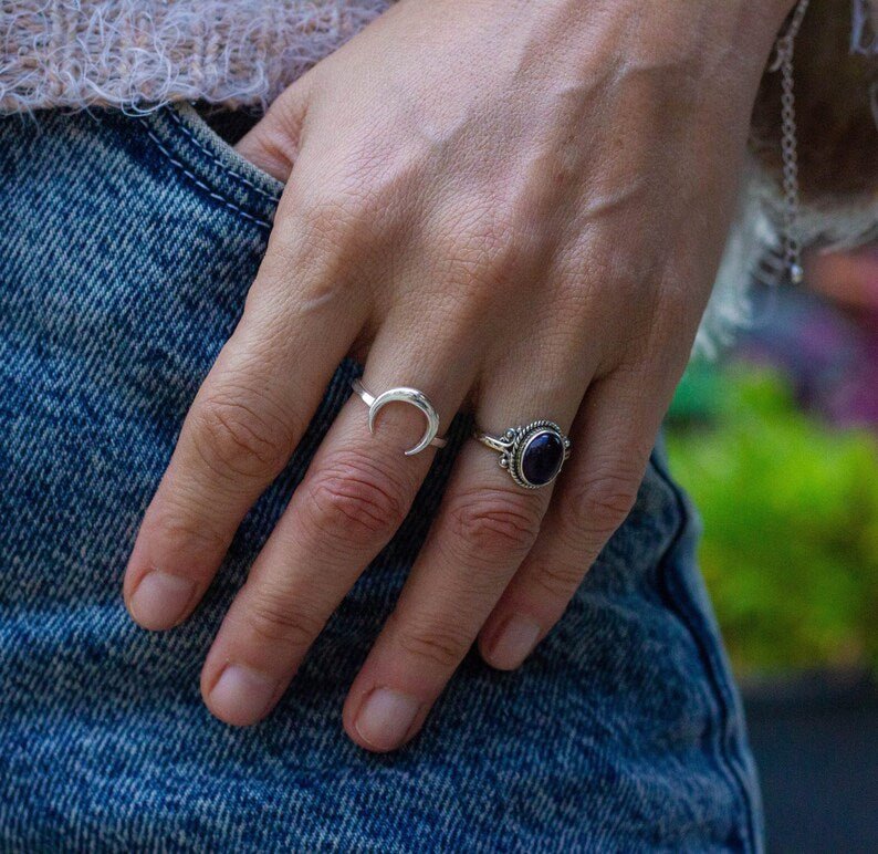 Anillo media luna en plata 925 - KHAMALI