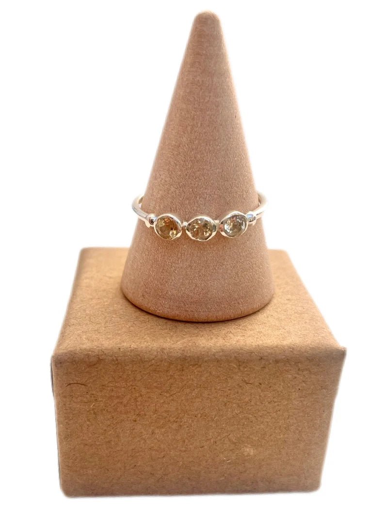 Anillo triple cuarzo citrino - KHAMALI
