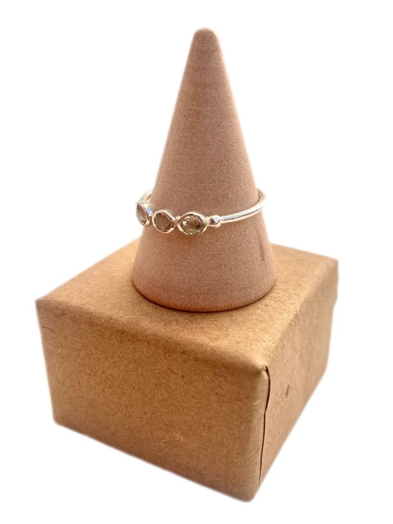 Anillo triple cuarzo citrino - KHAMALI