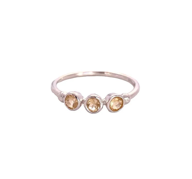 Anillo triple cuarzo citrino - KHAMALI