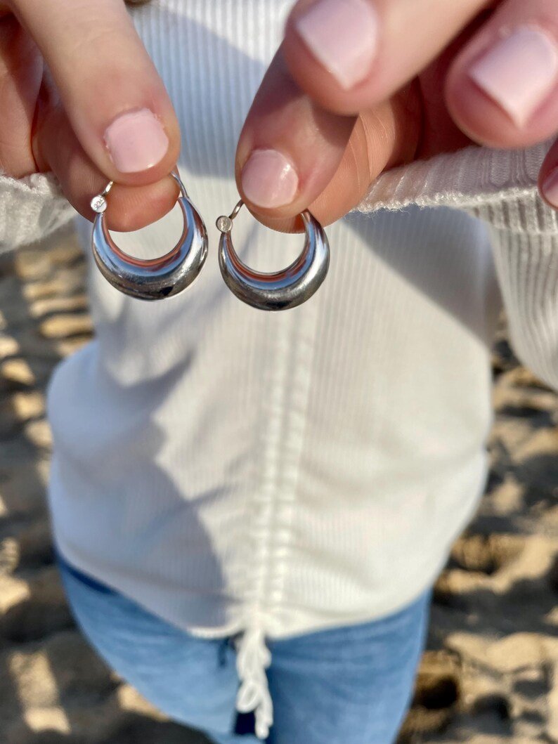 Aros gruesos de plata 925 – Clásicos con carácter - KHAMALI