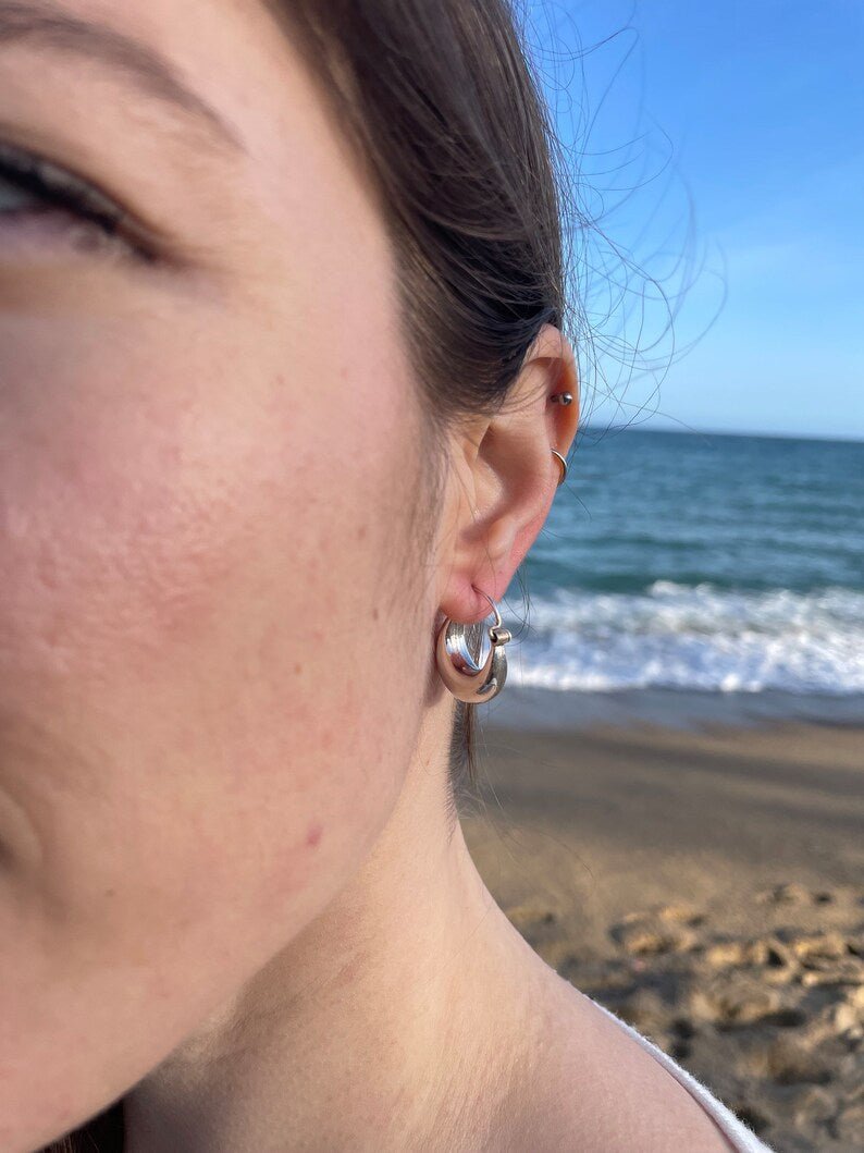 Aros gruesos de plata 925 – Clásicos con carácter - KHAMALI