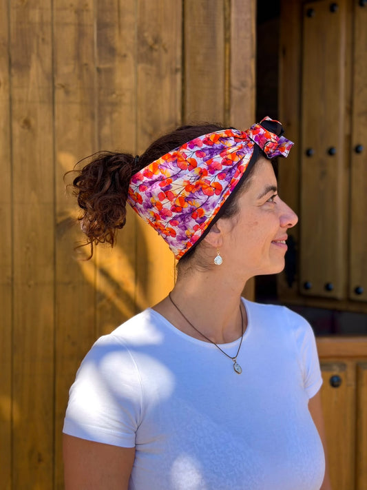 Cinta con Alambre Floral Acuarela Naranja TERRA - KHAMALI
