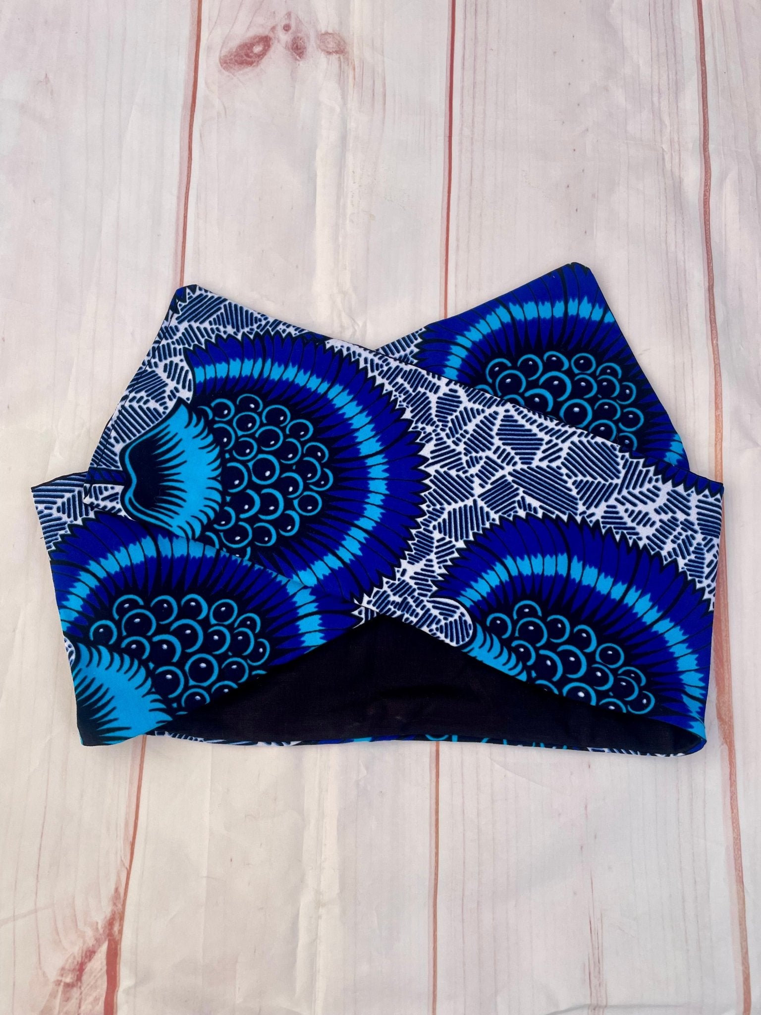 Cinta con alambre floral azul - KHAMALI