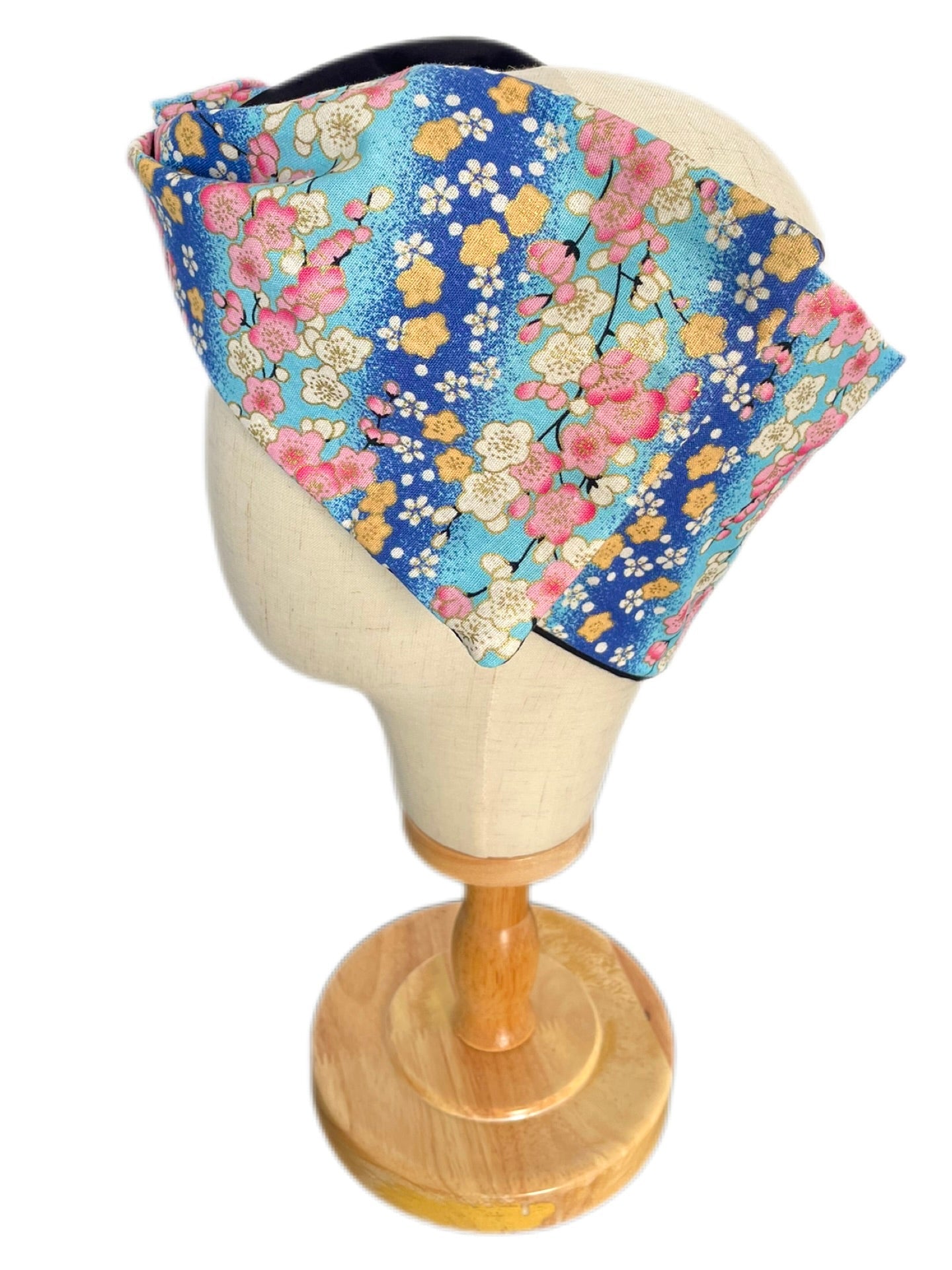 Cinta con alambre floral japonés azul y rosa - KHAMALI