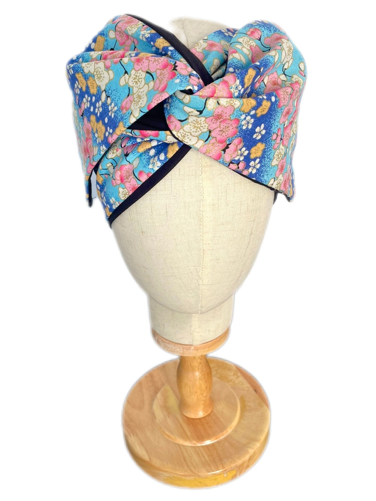 Cinta con alambre floral japonés azul y rosa - KHAMALI