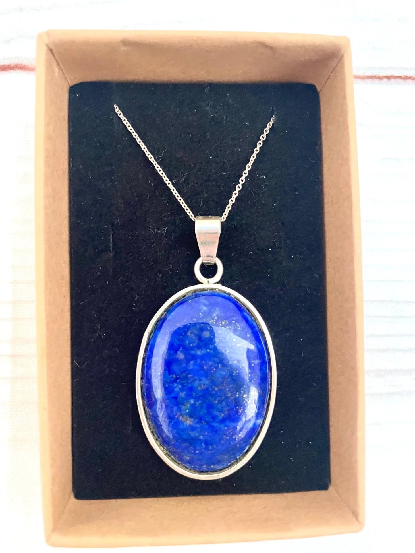 Colgante con Lapislázuli natural en plata 925 - KHAMALI