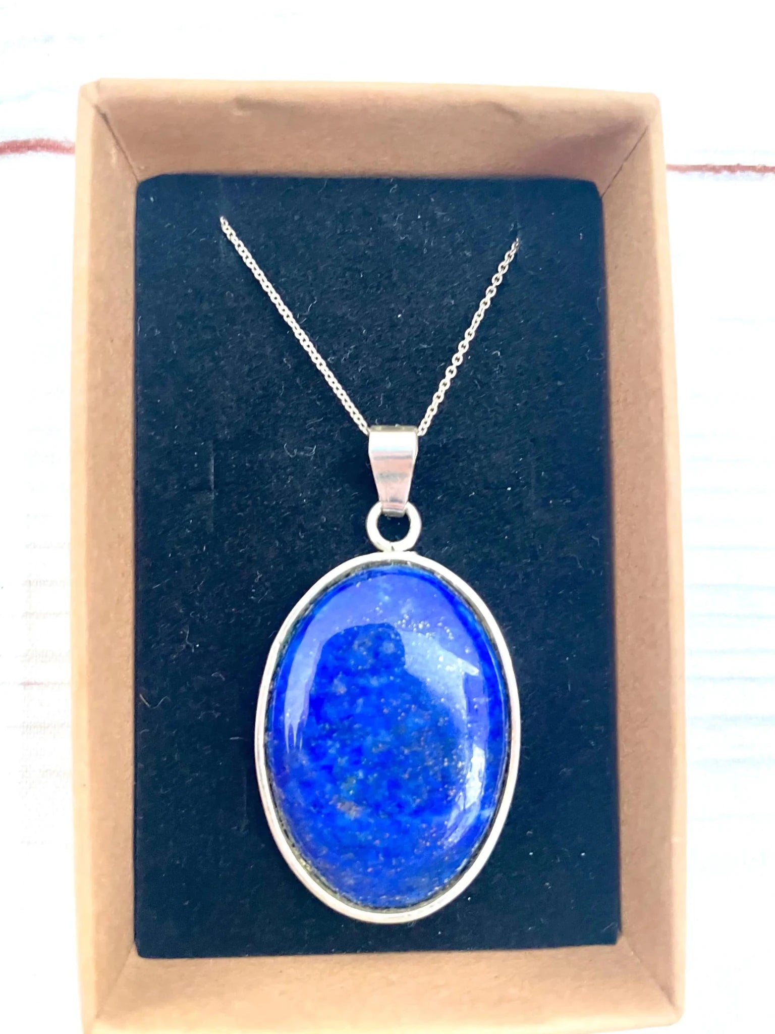Colgante con Lapislázuli natural en plata 925 - KHAMALI