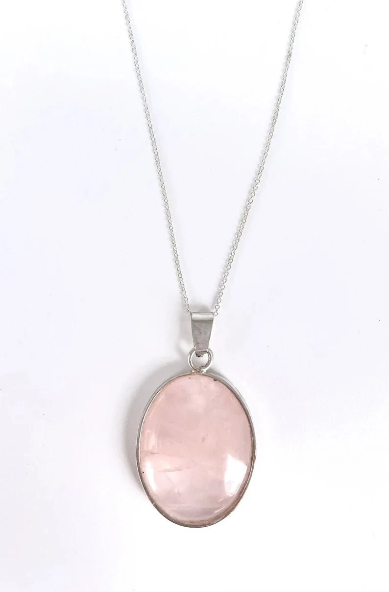 Colgante cuarzo rosa piedra del amor - KHAMALI