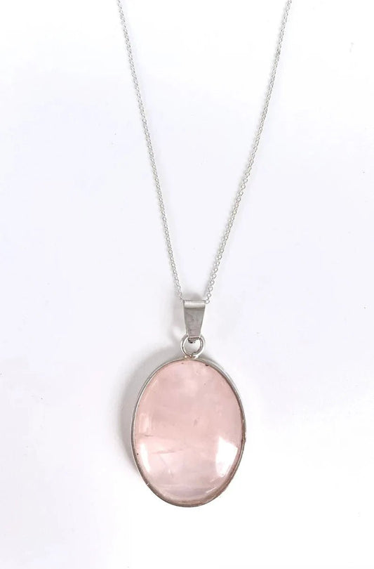 Colgante cuarzo rosa piedra del amor - KHAMALI