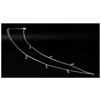 Collar fino de plata con piedras de colores - KHAMALI