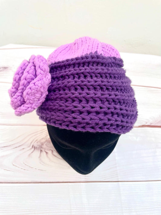 Gorro de lana sintética morado - KHAMALI