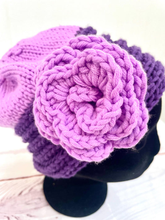Gorro de lana sintética morado - KHAMALI