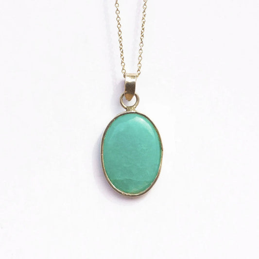 Precioso colgante hecho a mano con Amazonita natural khamali Shop