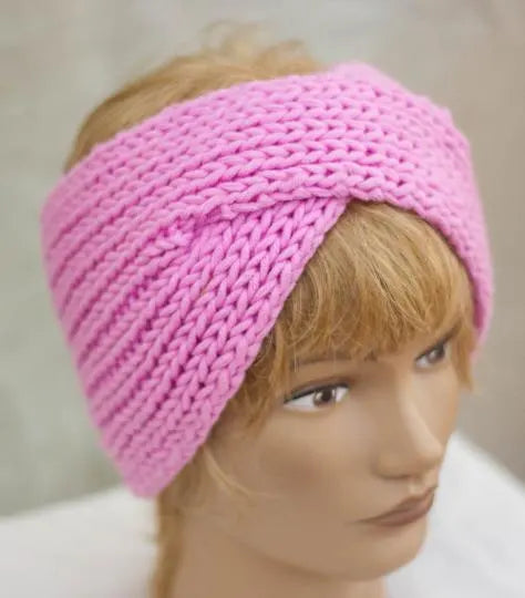 Turbante rosa tejido a mano khamali Shop