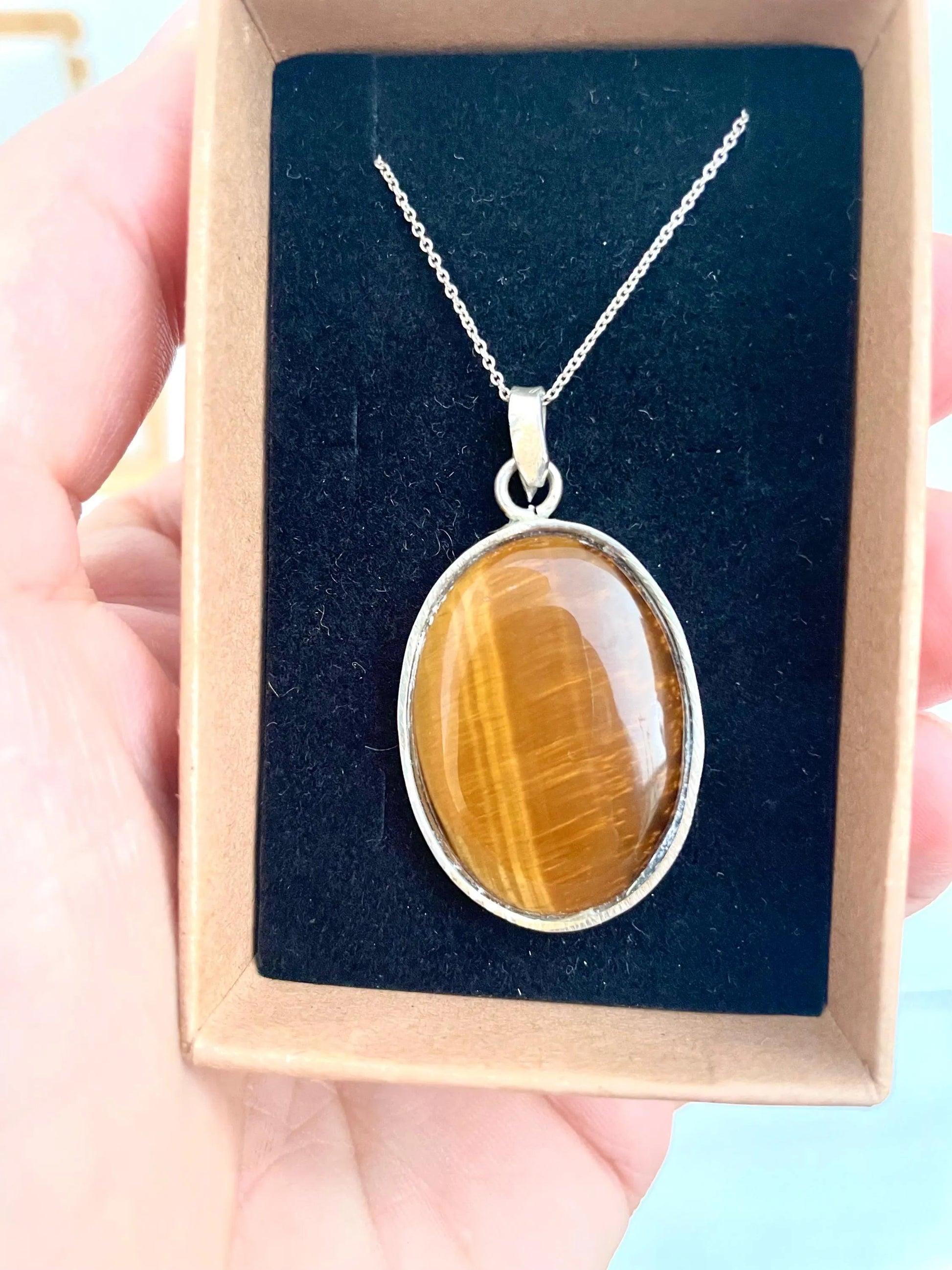 Colgante de ojo de tigre natural khamali Shop