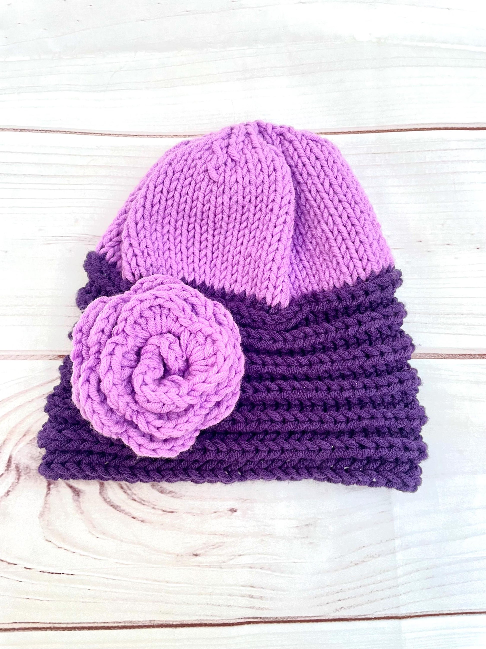 Gorro de lana sintética morado khamali Shop