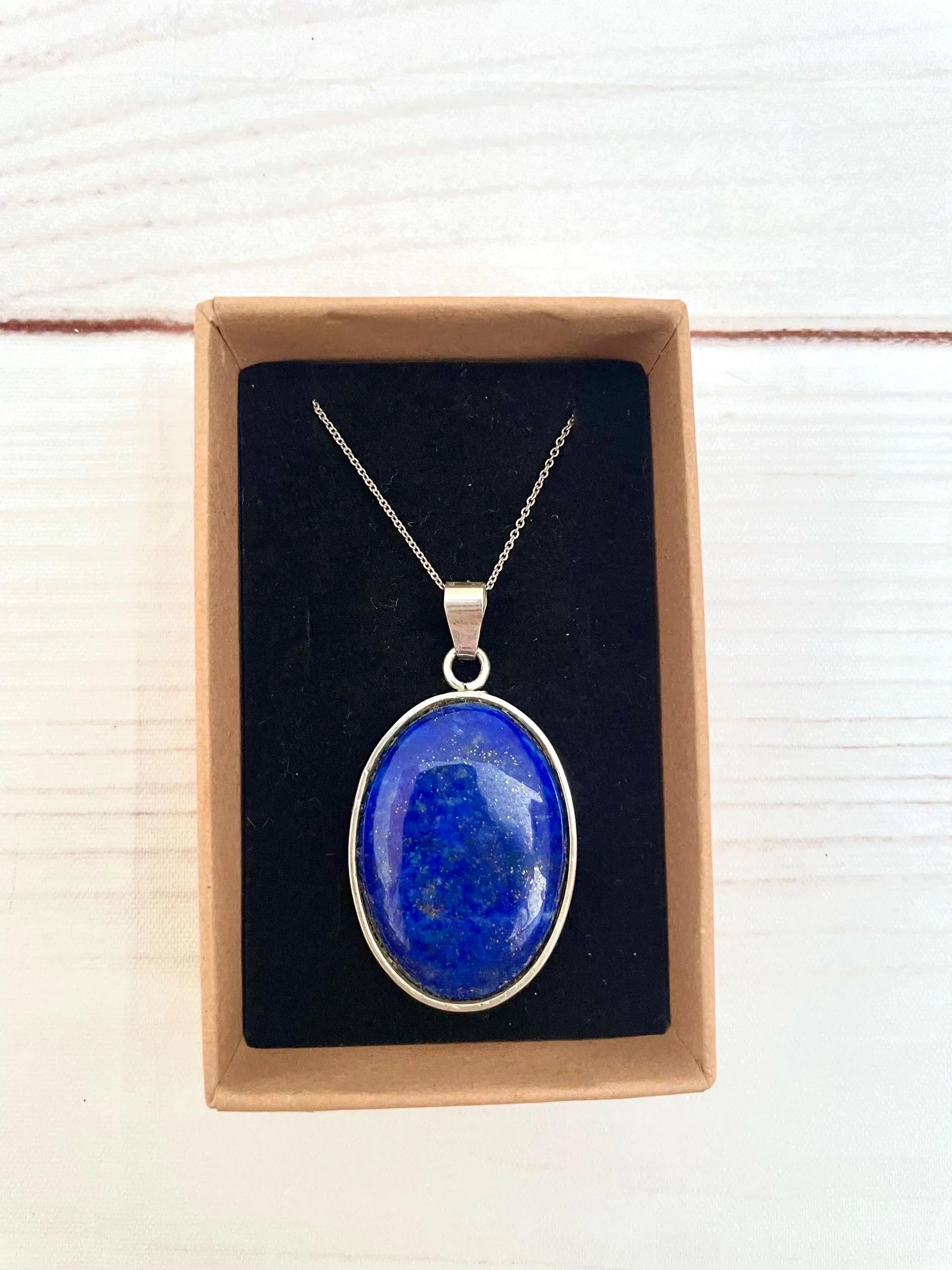 Colgante con Lapislázuli natural en plata 925 khamali Shop