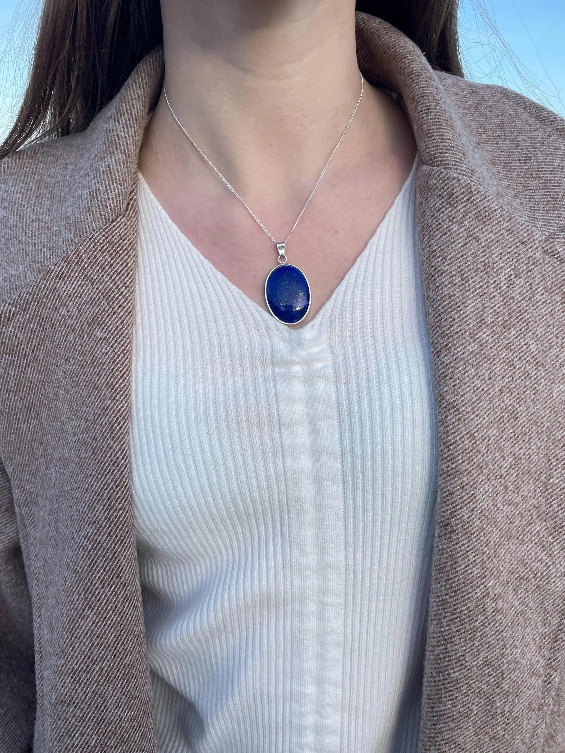 Colgante con Lapislázuli natural en plata 925 khamali Shop