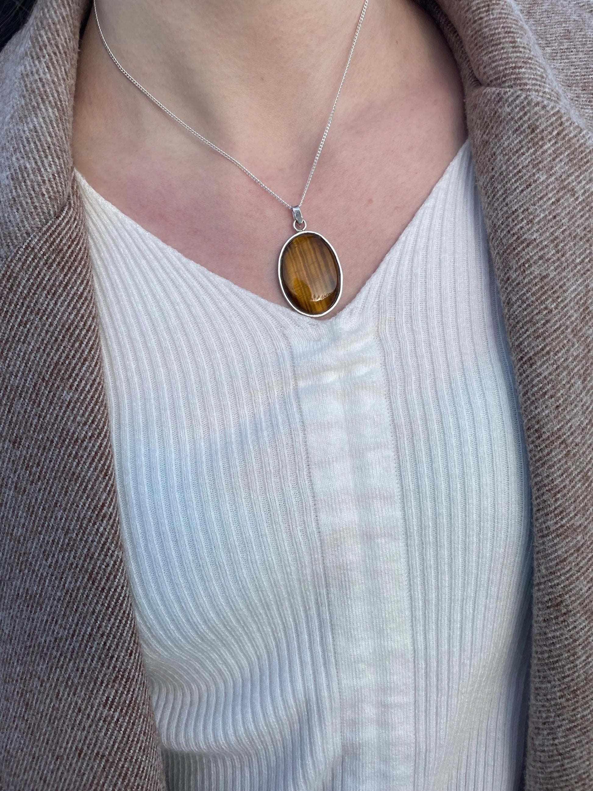 Colgante de ojo de tigre natural khamali Shop