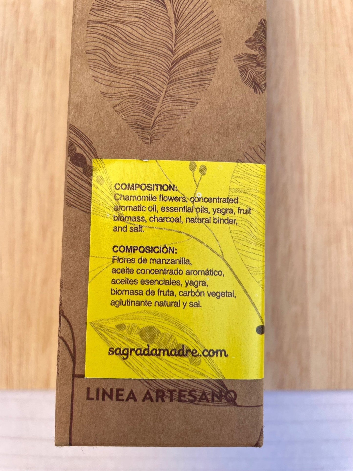 INCIENSO HECHO A MANO Yagra, Manzanilla y Olíbano - KHAMALI