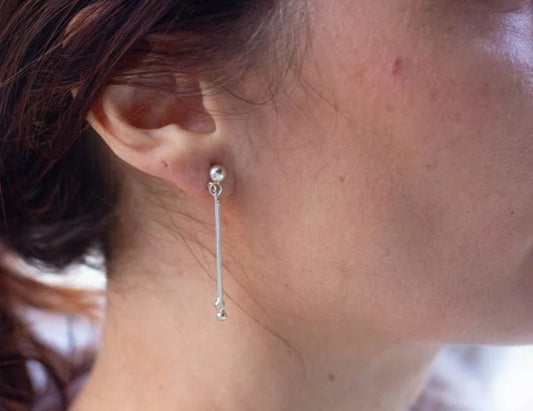 Pendientes colgantes de plata 925 – Elegancia en movimiento - KHAMALI