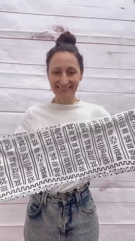 Turbante étnico toda la cabeza con alambre