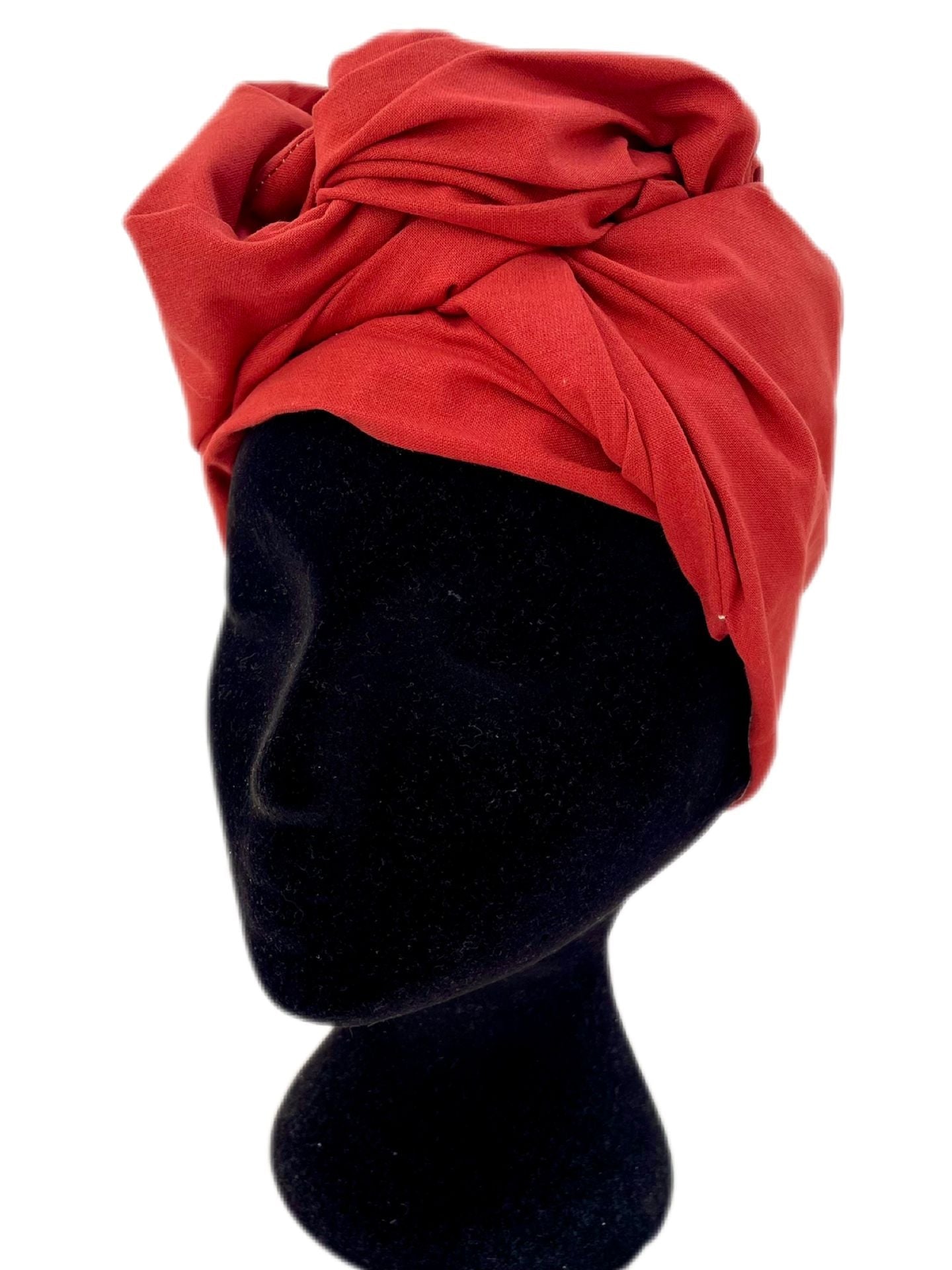 Turbante color teja algodón toda la cabeza - KHAMALI