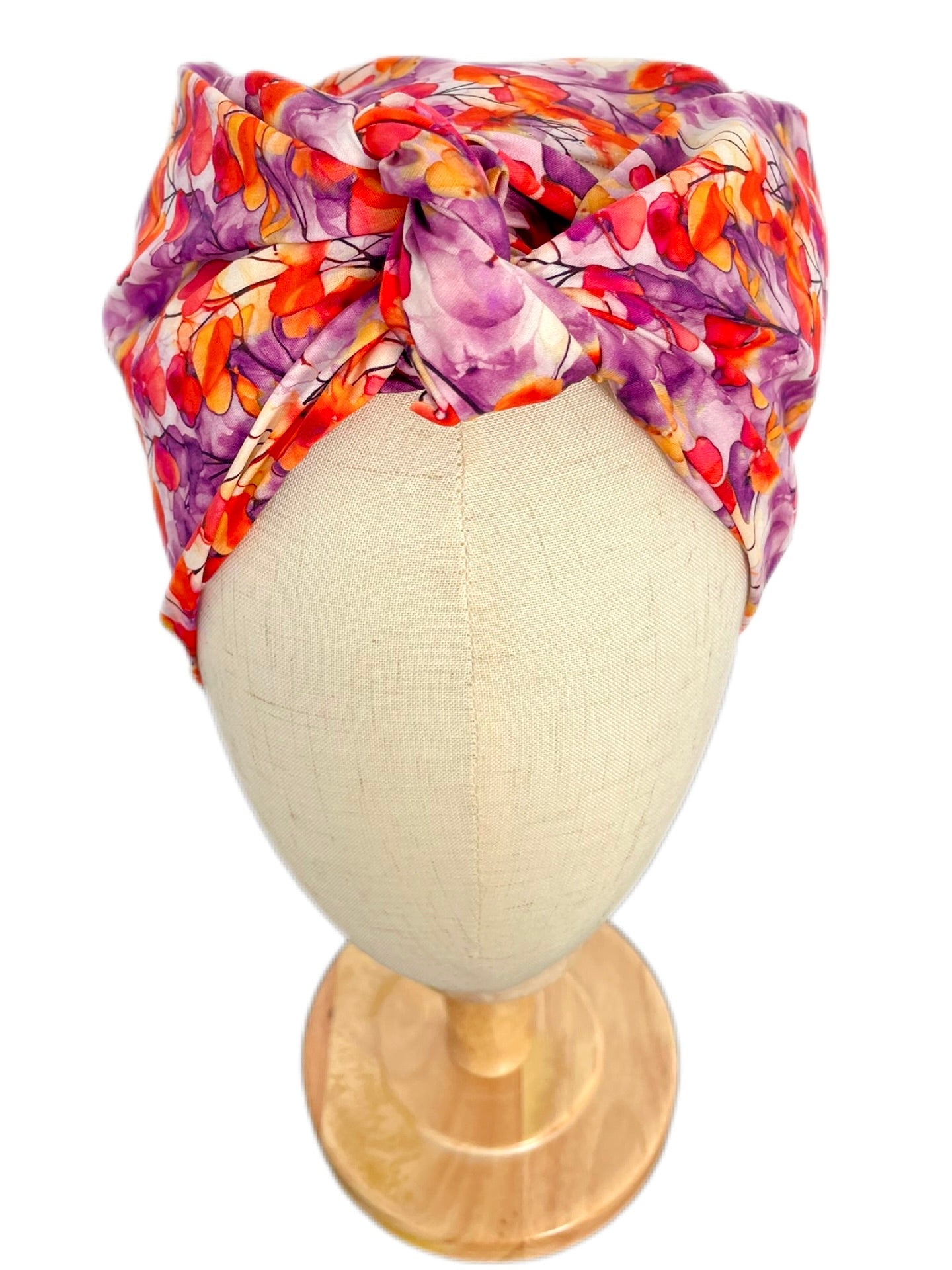 Turbante Completo Boheme Floral Naranja - KHAMALI