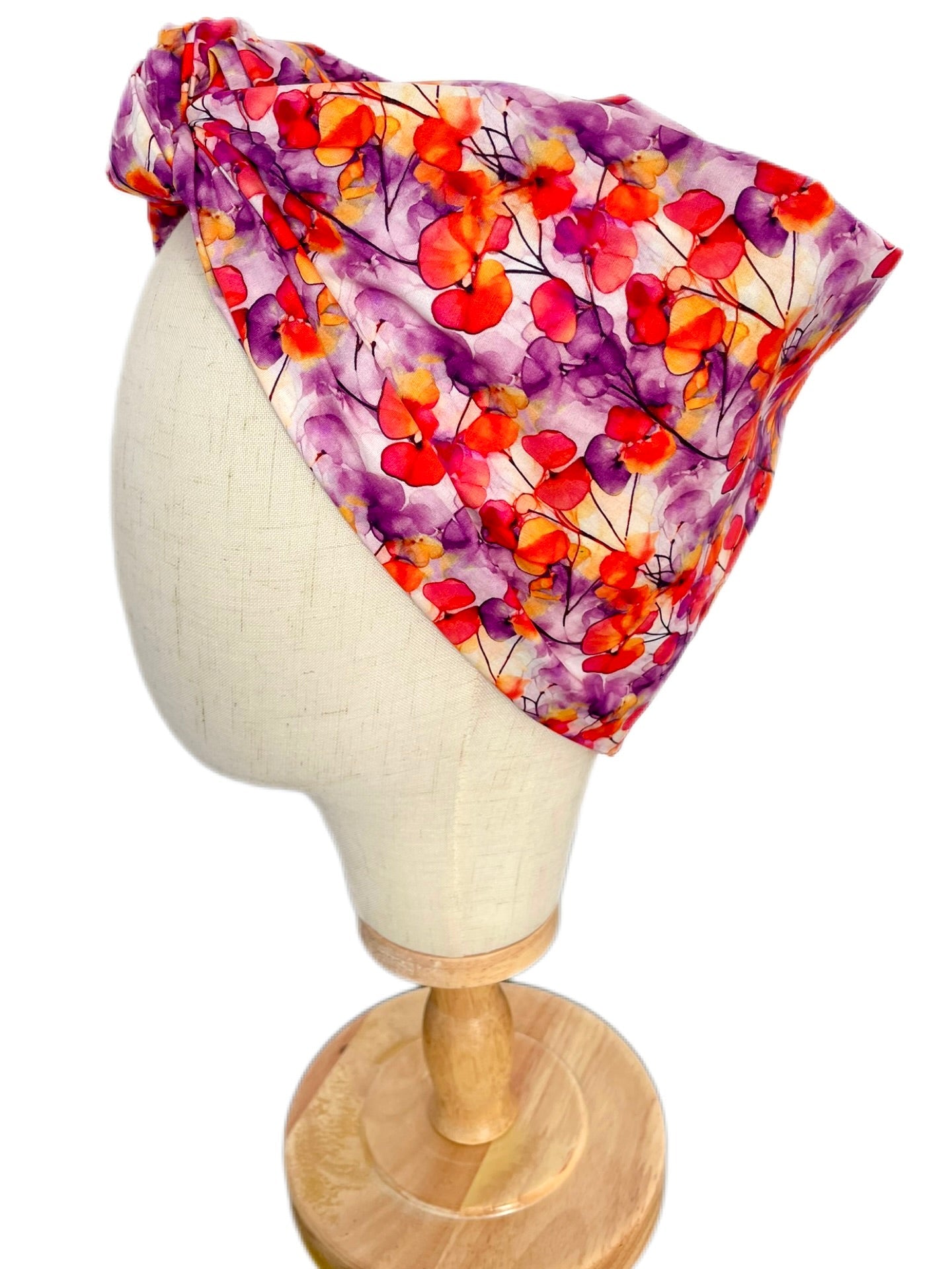 Turbante Completo Boheme Floral Naranja - KHAMALI