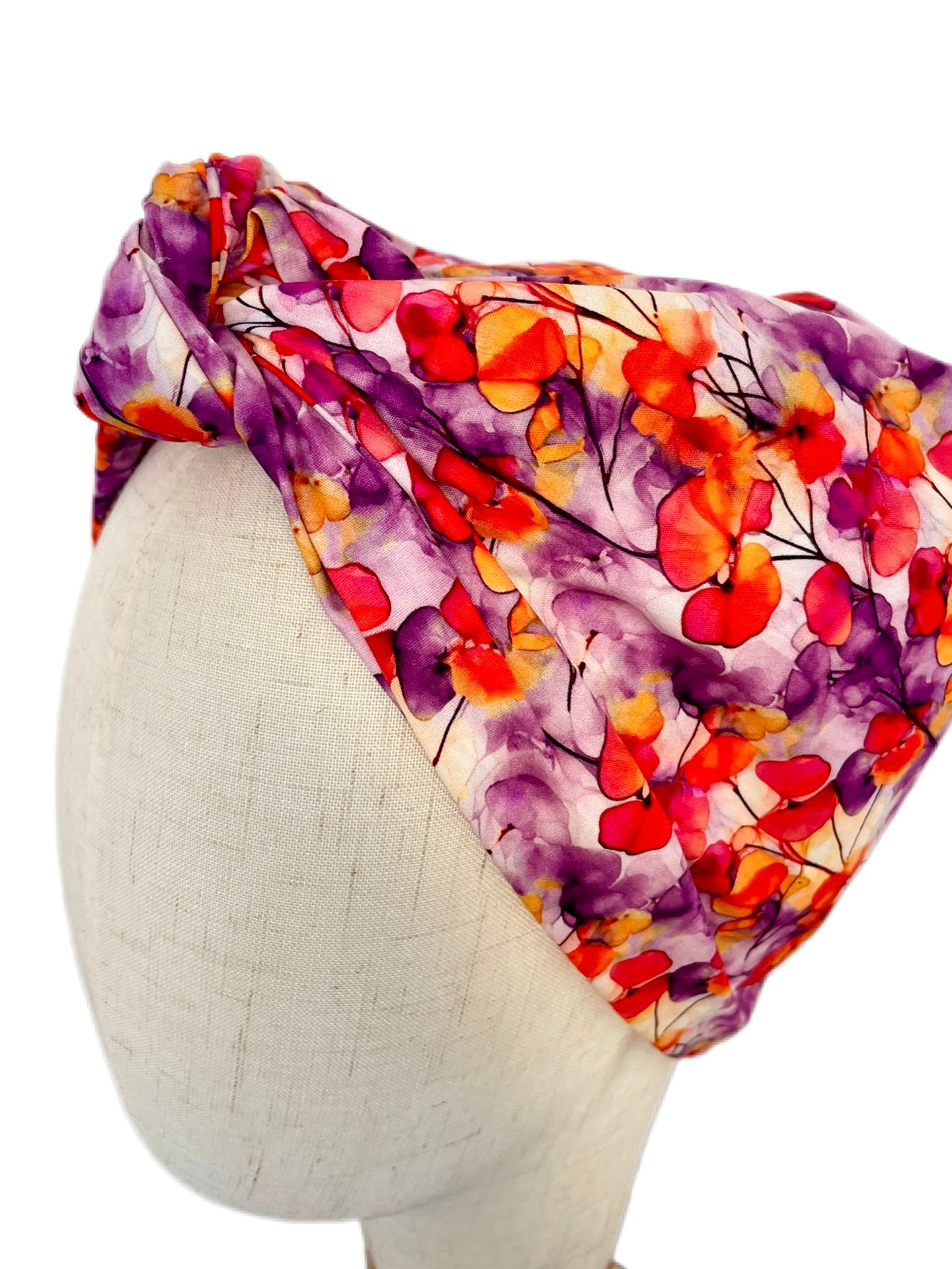 Turbante Completo Boheme Floral Naranja - KHAMALI