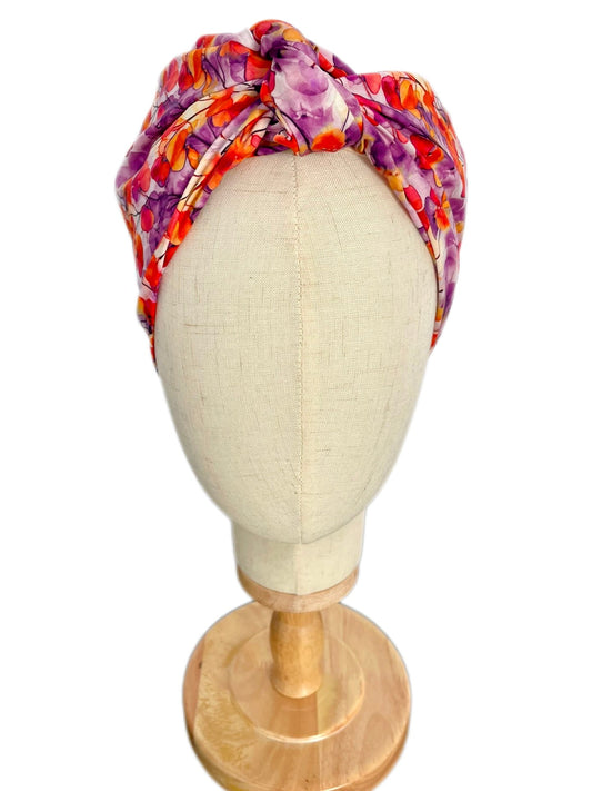 Turbante Completo Boheme Floral Naranja - KHAMALI