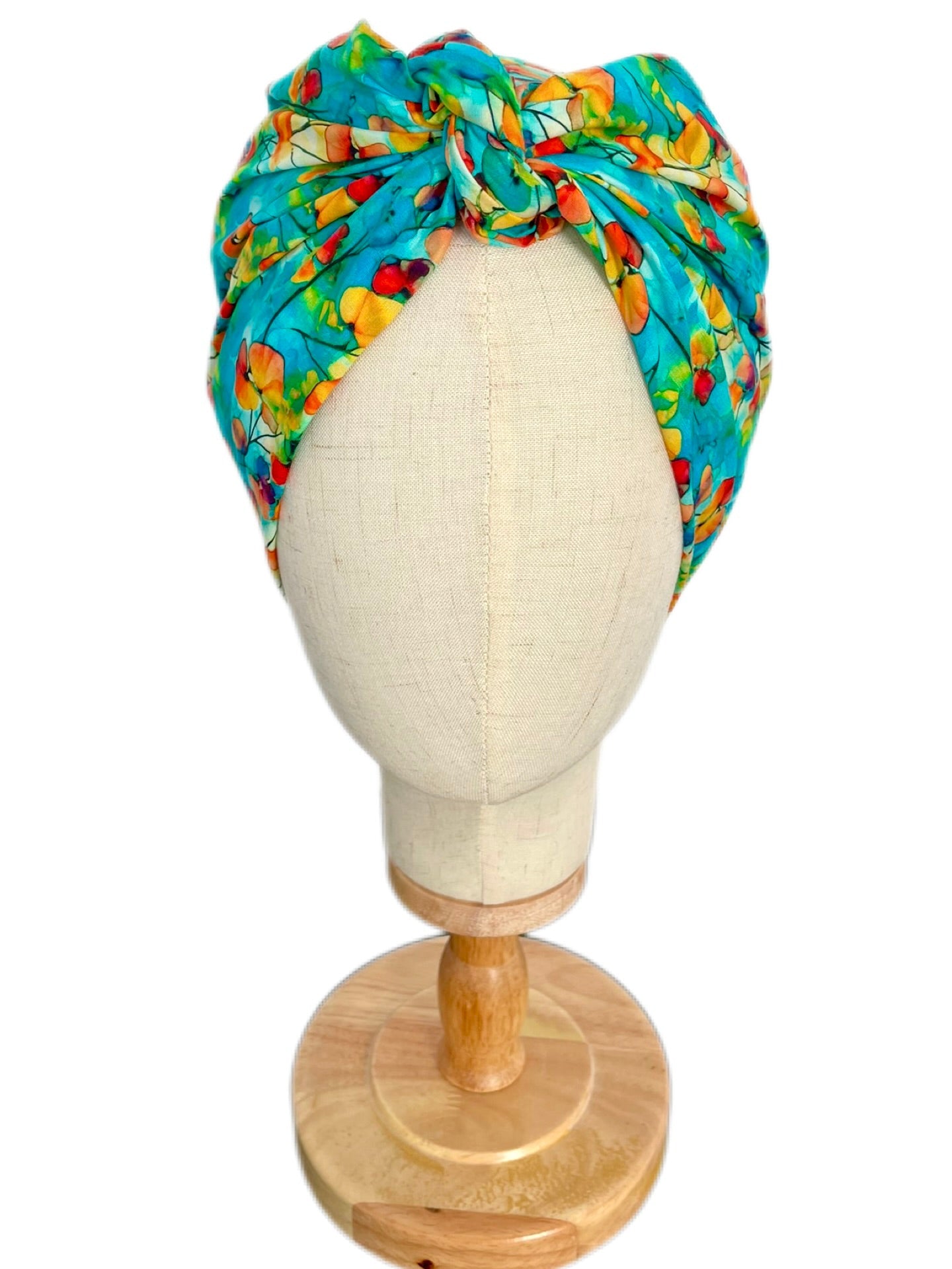 Turbante Completo Boheme Floral Verde - KHAMALI